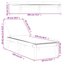 vidaXL antracitszürke PP napozóágy párnával 186 x 60 x 29 cm