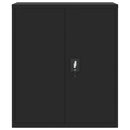 vidaXL fekete acél irattartó szekrény 90x40x105 cm