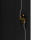 vidaXL fekete acél irattartó szekrény 90x40x105 cm