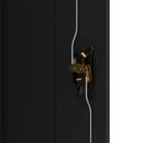 vidaXL fekete acél irattartó szekrény 90x40x140 cm