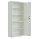 vidaXL világosszürke acél irattartó szekrény 90x40x200 cm