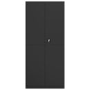 vidaXL fekete acél irattartó szekrény 90x40x200 cm