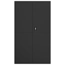 vidaXL fekete acél irattartó szekrény 105x40x180 cm
