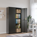 vidaXL fekete acél irattartó szekrény 105x40x180 cm