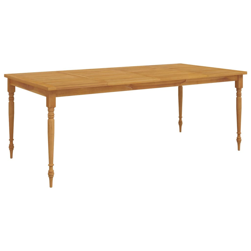 vidaXL tömör tíkfa Batavia asztal 200 x 100 x 75 cm