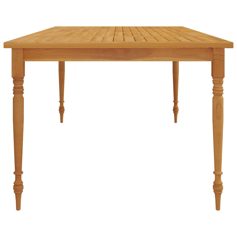 vidaXL tömör tíkfa Batavia asztal 200 x 100 x 75 cm