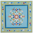 vidaXL kézzel festett türkizkék tömör mangófa dohányzóasztal