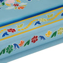 vidaXL kézzel festett türkizkék tömör mangófa dohányzóasztal