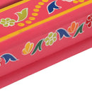 vidaXL kézzel festett rózsaszín tömör mangófa dohányzóasztal