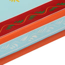 vidaXL kézzel festett kék tömör mangófa dohányzóasztal