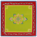 vidaXL kézzel festett zöld tömör mangófa dohányzóasztal