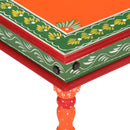 vidaXL kézzel festett kék tömör mangófa dohányzóasztal