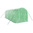 vidaXL zöld acélvázas melegház 12 m² 6 x 2 x 2 m