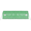 vidaXL zöld acélvázas melegház 12 m² 6 x 2 x 2 m