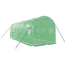 vidaXL zöld acélvázas melegház 12 m² 6 x 2 x 2 m
