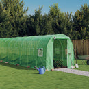 vidaXL zöld acélvázas melegház 12 m² 6 x 2 x 2 m