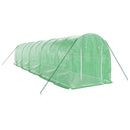 vidaXL zöld acélvázas melegház 20 m² 10 x 2 x 2 m