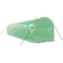 vidaXL zöld acélvázas melegház 20 m² 10 x 2 x 2 m