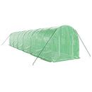 vidaXL zöld acélvázas melegház 24 m² 12 x 2 x 2 m