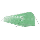 vidaXL zöld acélvázas melegház 28 m² 14 x 2 x 2 m