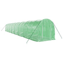 vidaXL zöld acélvázas melegház 32 m² 16 x 2 x 2 m