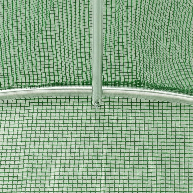 vidaXL zöld acélvázas melegház 36 m² 18 x 2 x 2 m