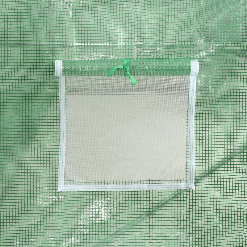 vidaXL zöld acélvázas melegház 44 m² 22 x 2 x 2 m