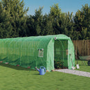 vidaXL zöld acélvázas melegház 44 m² 22 x 2 x 2 m