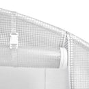 vidaXL fehér acélvázas melegház 12 m² 6 x 2 x 2 m