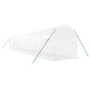 vidaXL fehér acélvázas melegház 24 m² 12x2x2 m