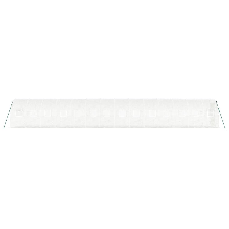 vidaXL fehér acélvázas melegház 28 m² 14 x 2 x 2 m
