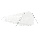 vidaXL fehér acélvázas melegház 28 m² 14 x 2 x 2 m