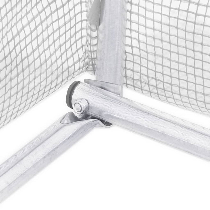 vidaXL fehér acélvázas melegház 28 m² 14 x 2 x 2 m