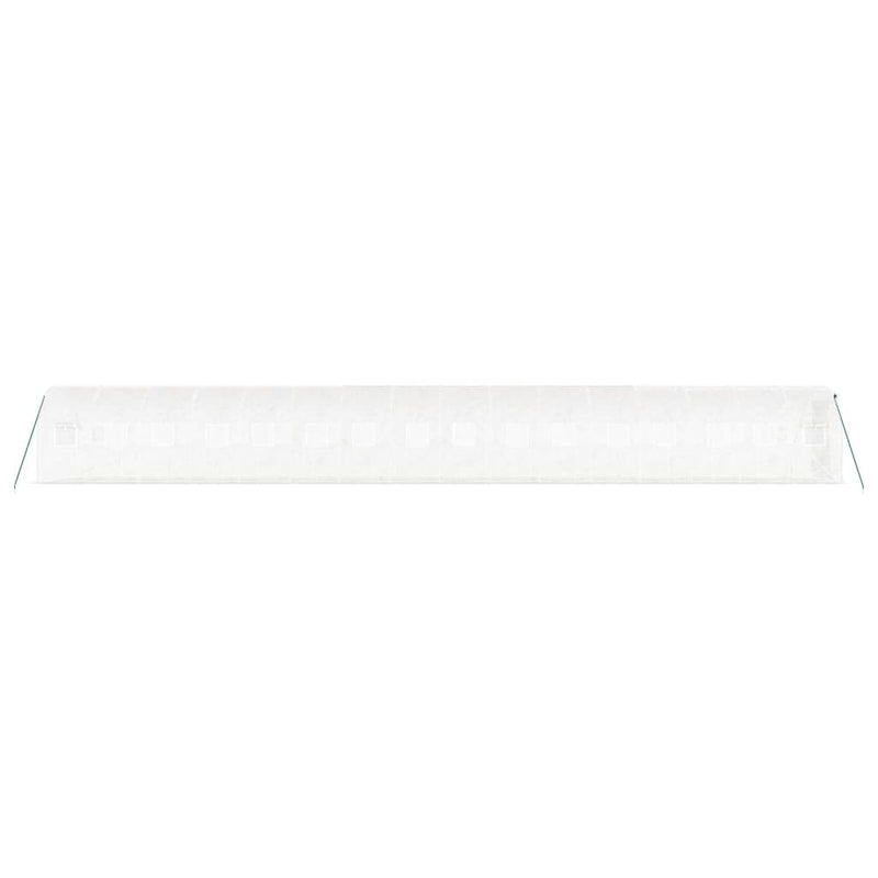 vidaXL fehér acélvázas melegház 32 m² 16 x 2 x 2 m