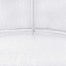 vidaXL fehér acélvázas melegház 32 m² 16 x 2 x 2 m