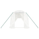 vidaXL fehér acélvázas melegház 36 m² 18 x 2 x 2 m