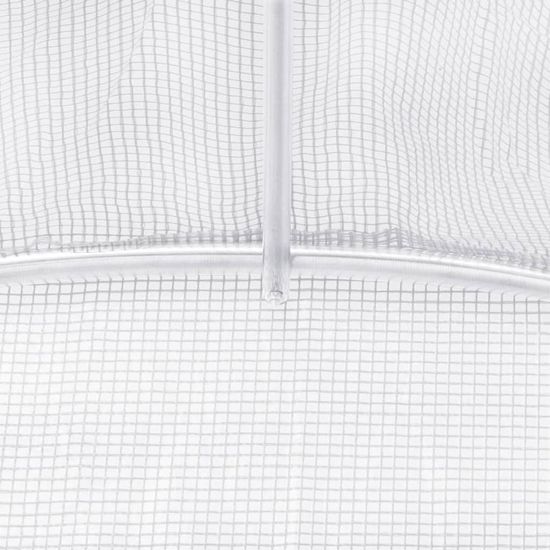 vidaXL fehér acélvázas melegház 40 m² 20x2x2 m