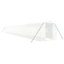 vidaXL fehér acélvázas melegház 44 m² 22x2x2 m