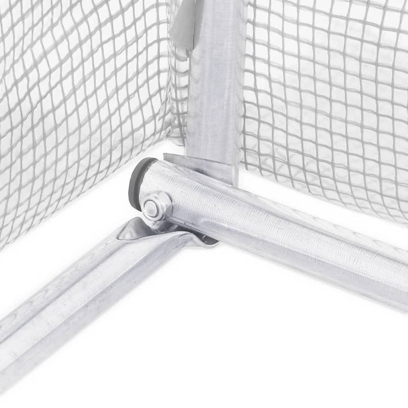 vidaXL fehér acélvázas melegház 44 m² 22x2x2 m