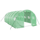 vidaXL zöld acélvázas melegház 18 m² 6 x 3 x 2 m