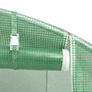 vidaXL zöld acélvázas melegház 18 m² 6 x 3 x 2 m