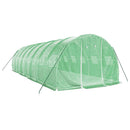 vidaXL zöld acélvázas melegház 24 m² 8 x 3 x 2 m