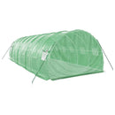 vidaXL zöld acélvázas melegház 24 m² 8 x 3 x 2 m