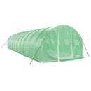 vidaXL zöld acélvázas melegház 30 m² 10 x 3 x 2 m