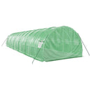 vidaXL zöld acélvázas melegház 36 m² 12 x 3 x 2 m