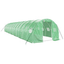 vidaXL zöld acélvázas melegház 42 m² 14 x 3 x 2 m
