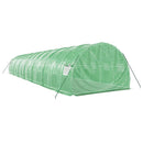vidaXL zöld acélvázas melegház 42 m² 14 x 3 x 2 m