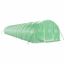vidaXL zöld acélvázas melegház 48 m² 16 x 3 x 2 m