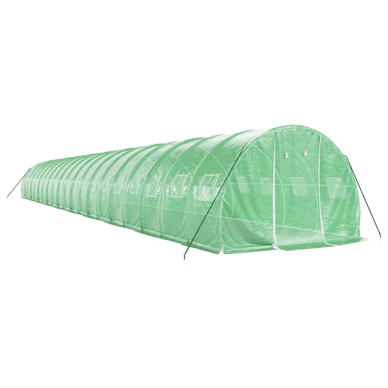 vidaXL zöld acélvázas melegház 60 m² 20 x 3 x 2 m