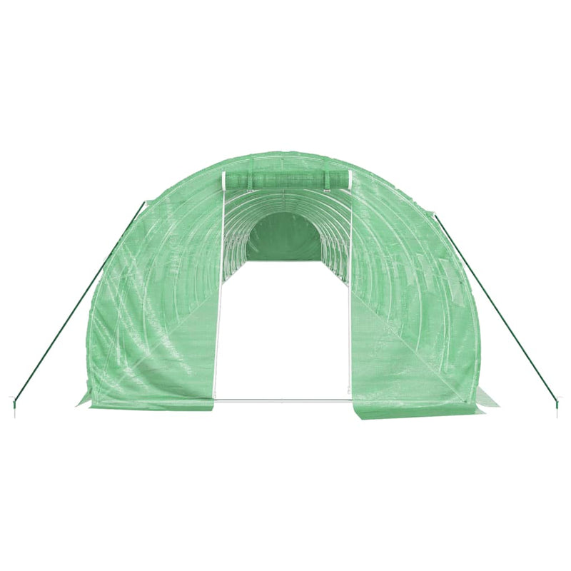 vidaXL zöld acélvázas melegház 60 m² 20 x 3 x 2 m